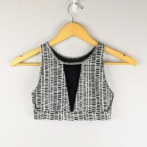 VSX Victoria Secret Black White Mesh Sports Bra XS